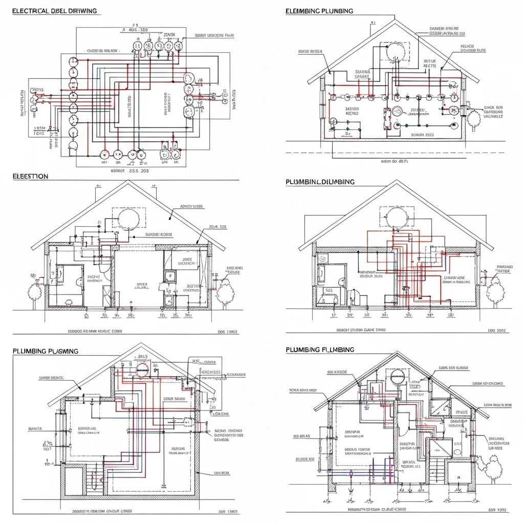 Planta, eléctrico e hidráulico