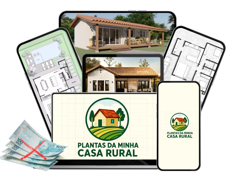 Plantas de casas de campo - Aceda por computador, telemóvel ou imprima